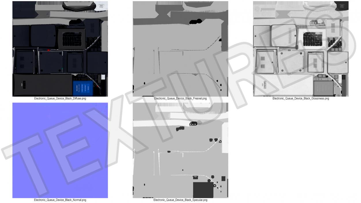 Electronic Queue Device Black 3D model