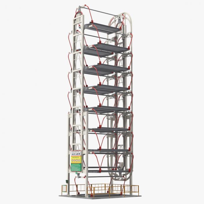 16 Place Rotary Car Parking Lift System 3D model