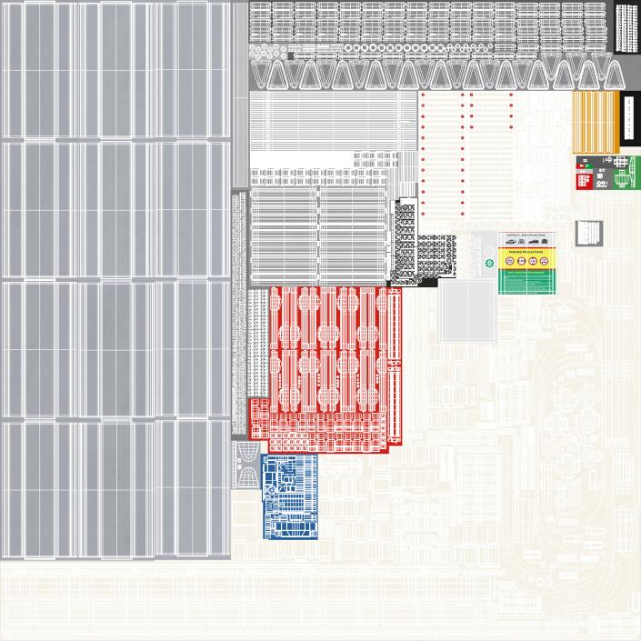 16 Place Rotary Car Parking Lift System 3D model