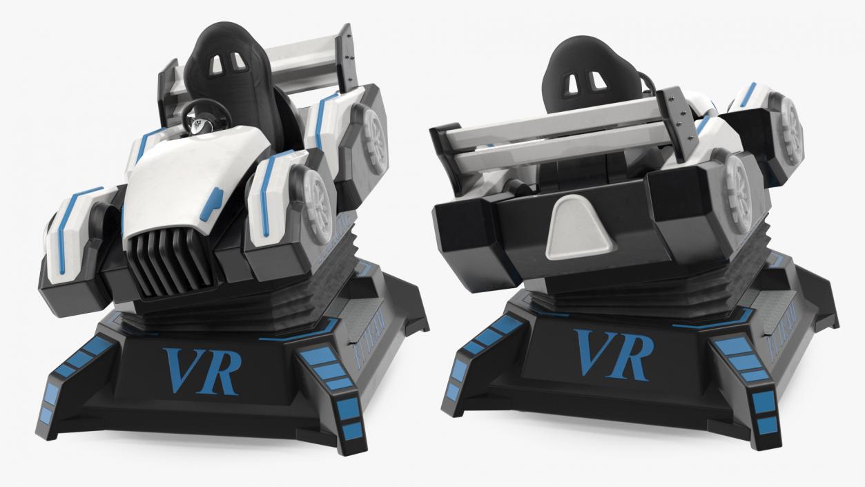 3D Virtual Reality Racing Game Off Rigged model