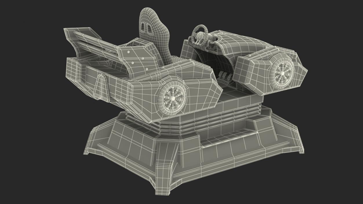 3D Virtual Reality Racing Game Off Rigged model