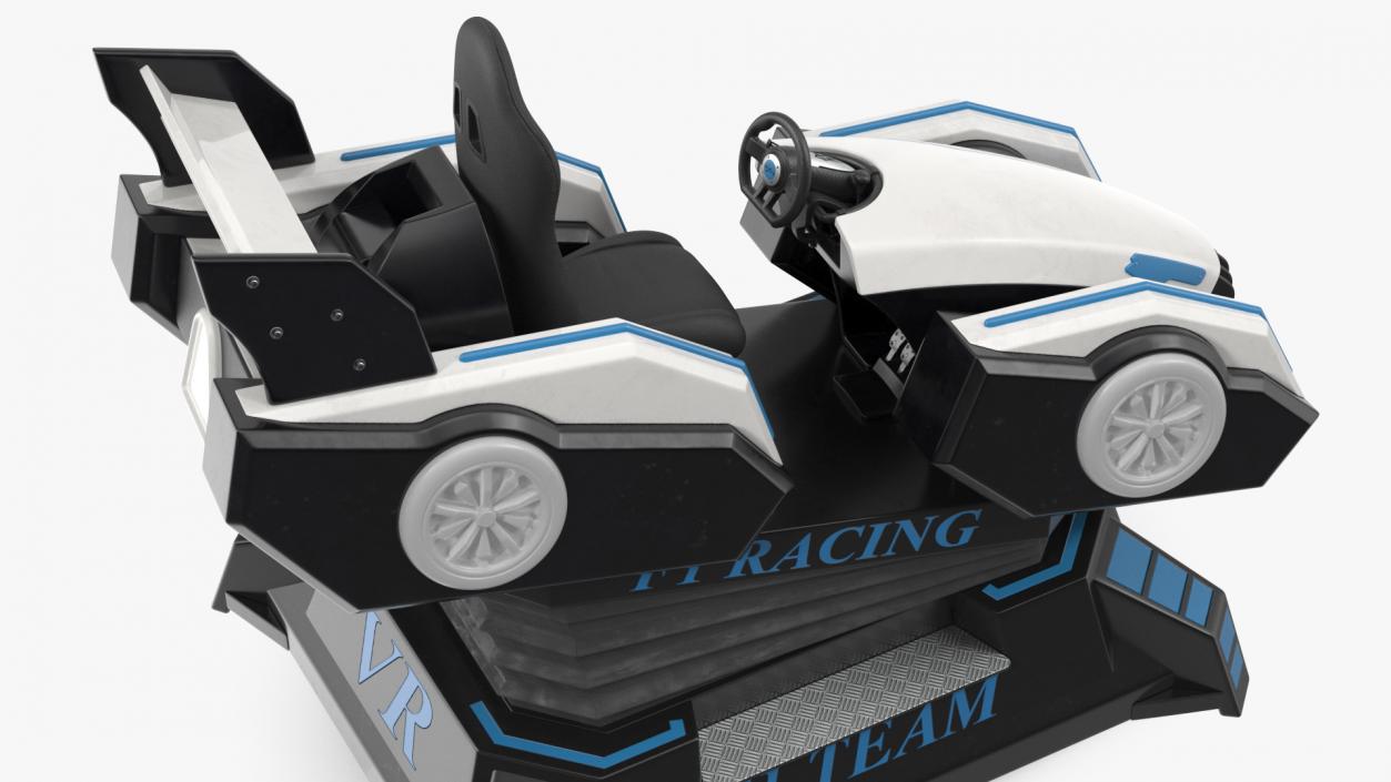 3D Virtual Reality Racing Game Off Rigged model