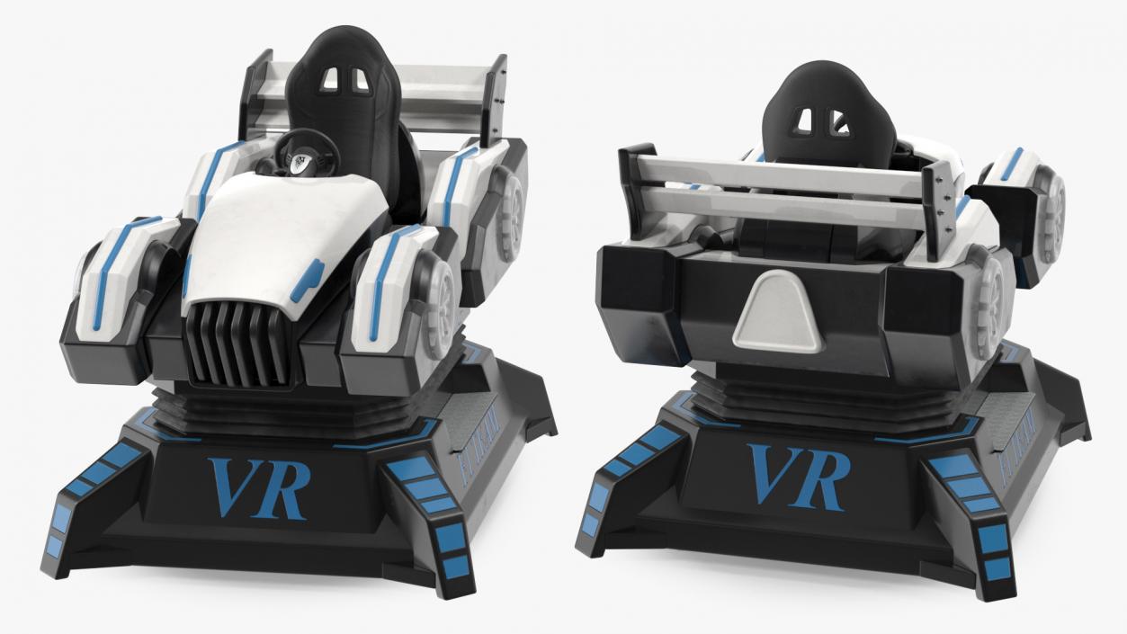 3D Virtual Reality Racing Game Off Rigged model