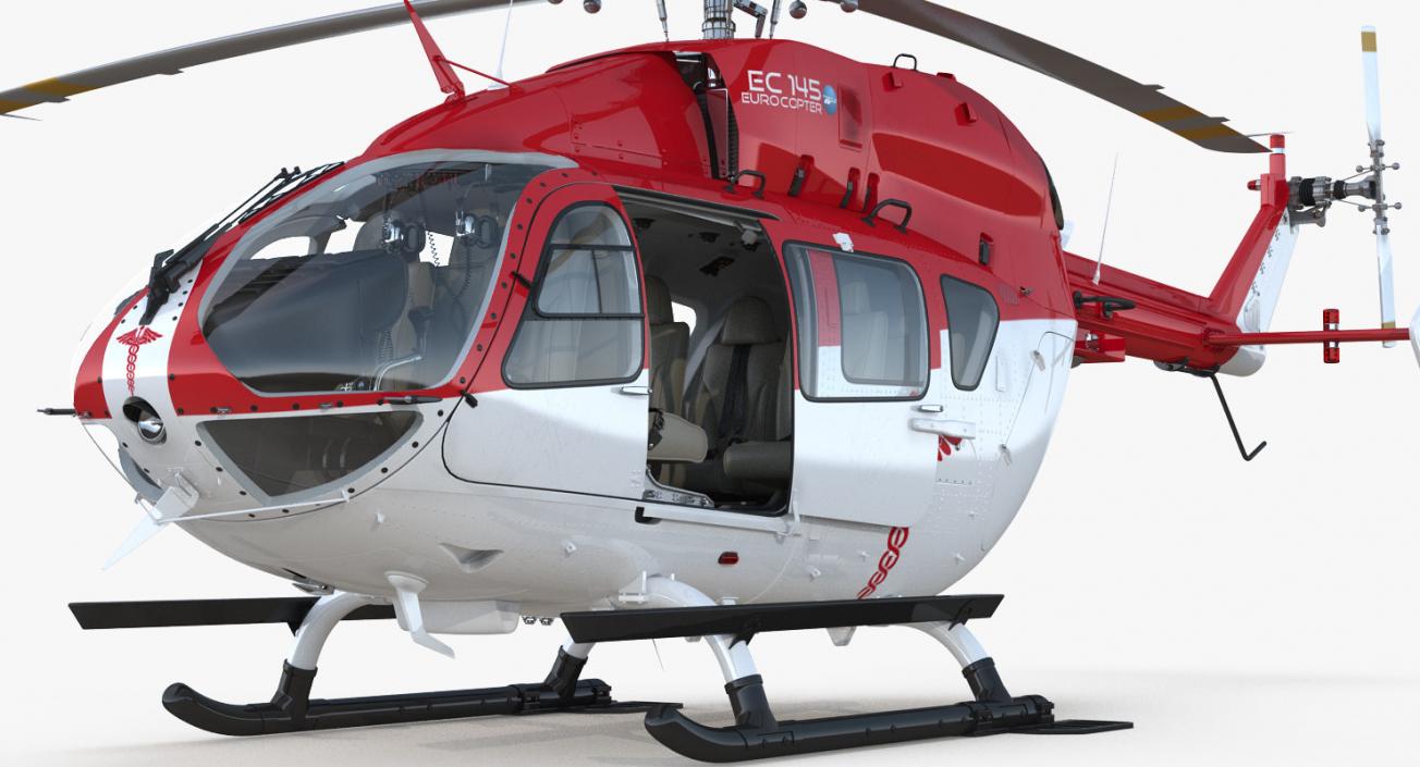 3D Rigged Air Ambulance Helicopters Collection model