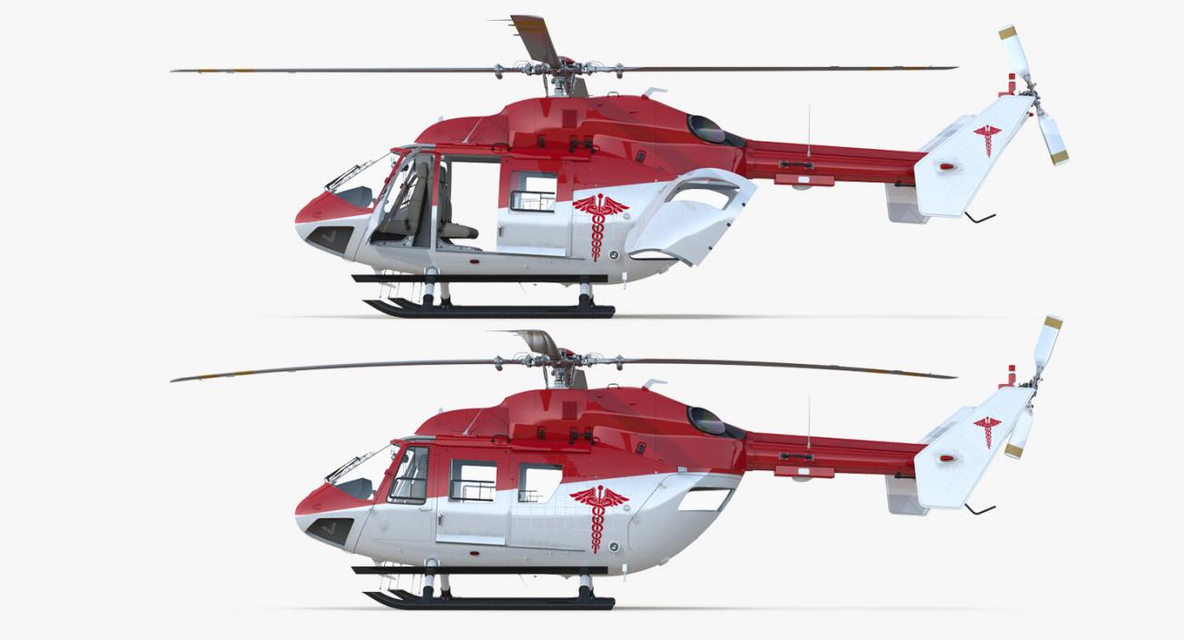 3D Rigged Air Ambulance Helicopters Collection model