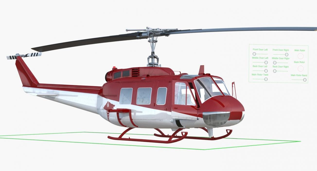 3D Rigged Air Ambulance Helicopters Collection model