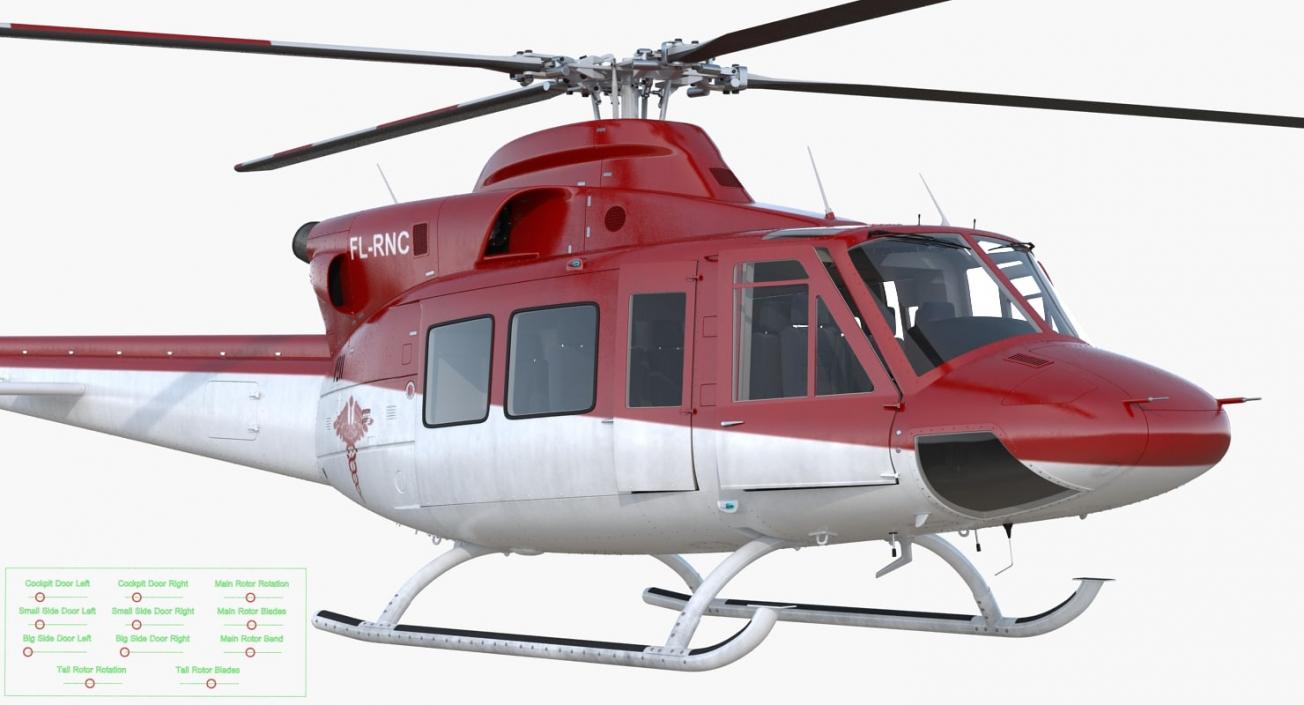 3D Rigged Air Ambulance Helicopters Collection model