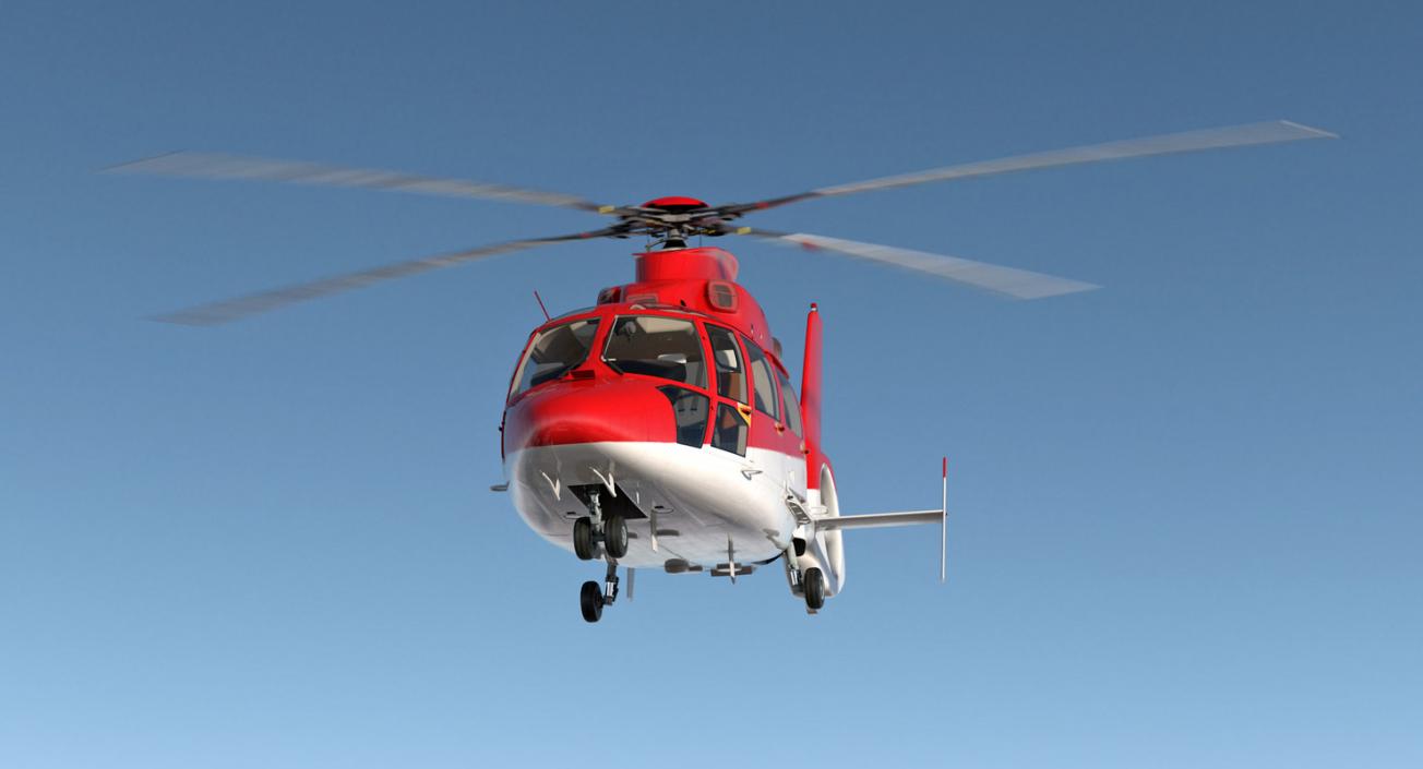 3D Rigged Air Ambulance Helicopters Collection model