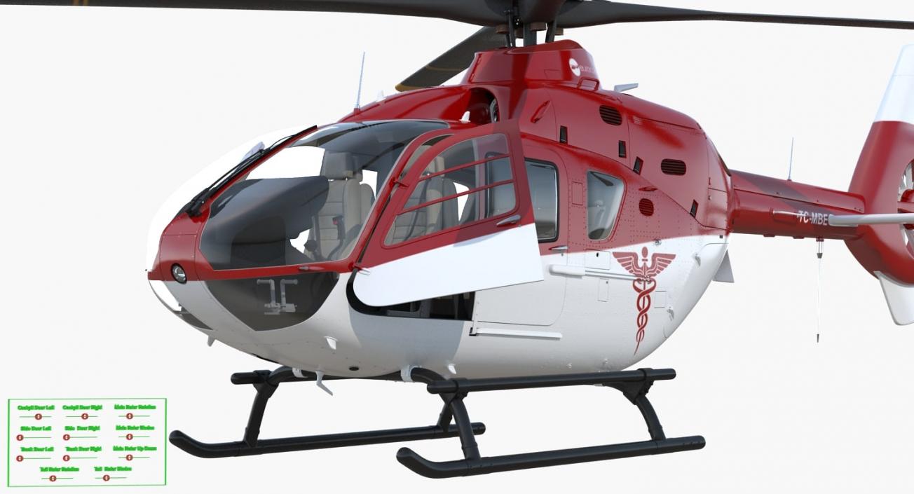 3D Rigged Air Ambulance Helicopters Collection model