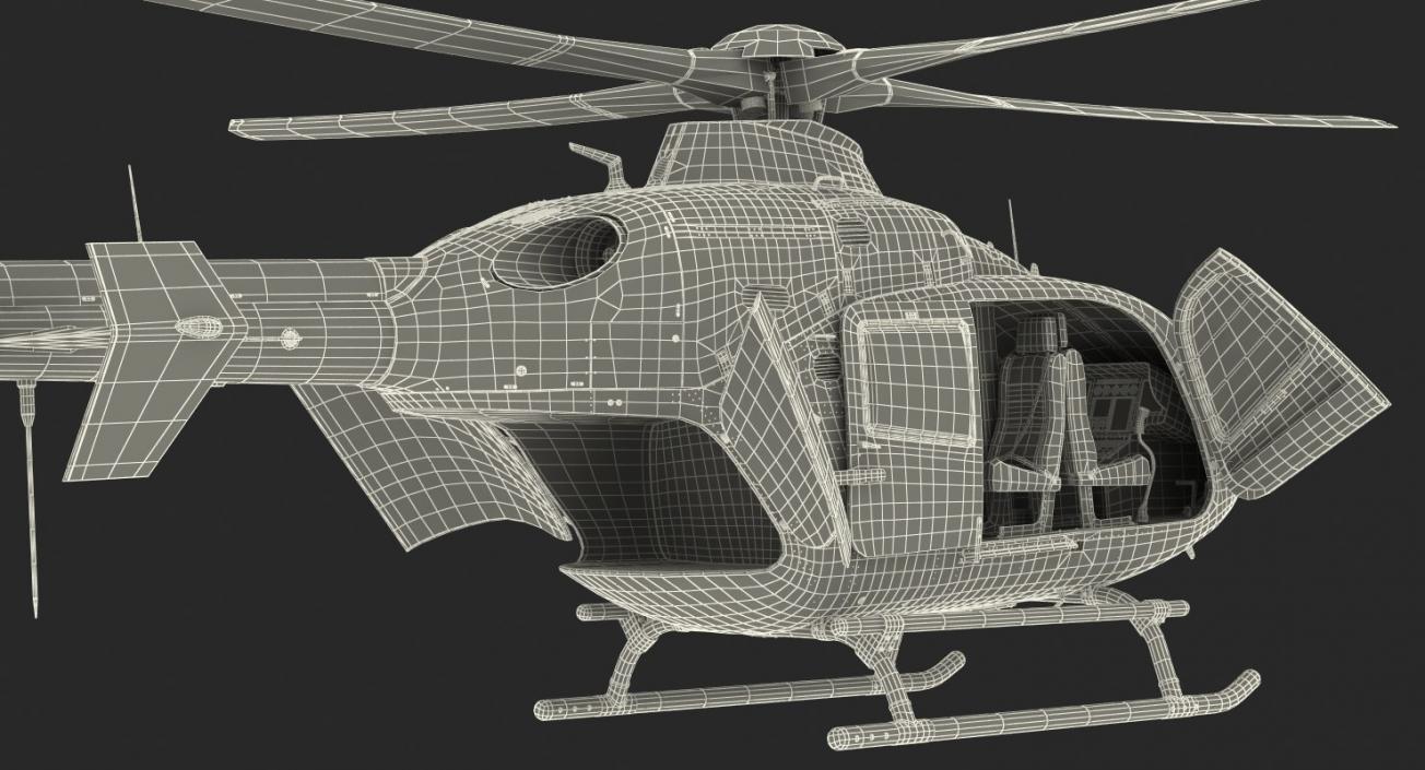 3D Rigged Air Ambulance Helicopters Collection model