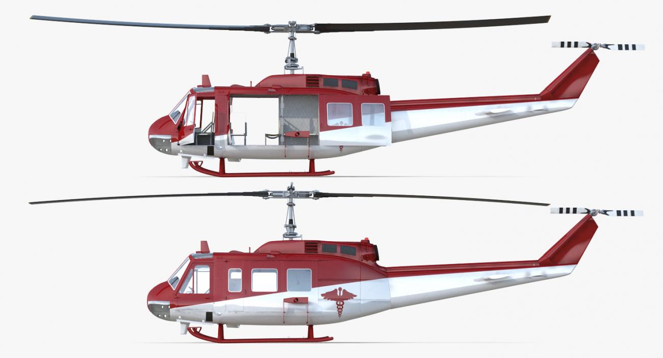 3D Rigged Air Ambulance Helicopters Collection model