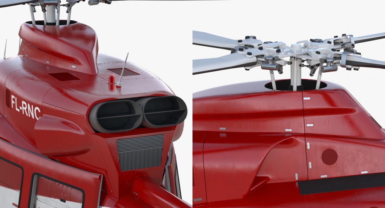 3D Rigged Air Ambulance Helicopters Collection model