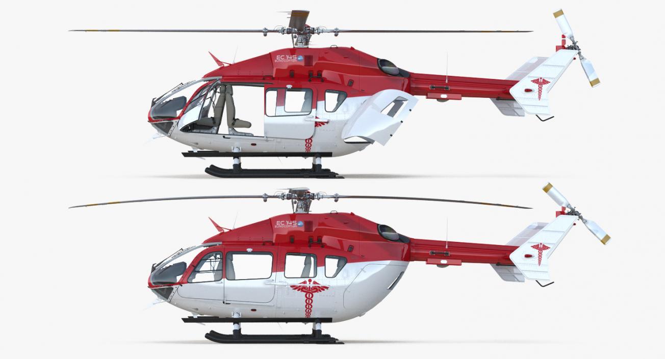 3D Rigged Air Ambulance Helicopters Collection model