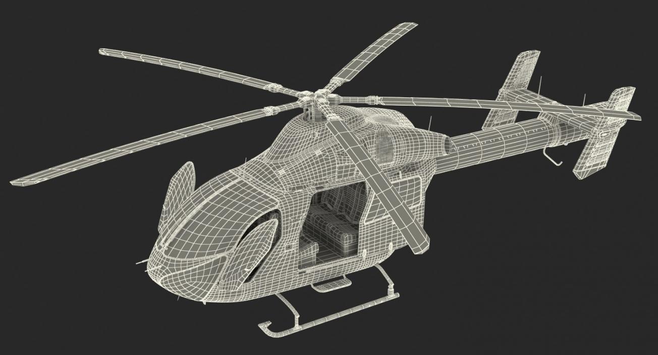 3D Rigged Air Ambulance Helicopters Collection model