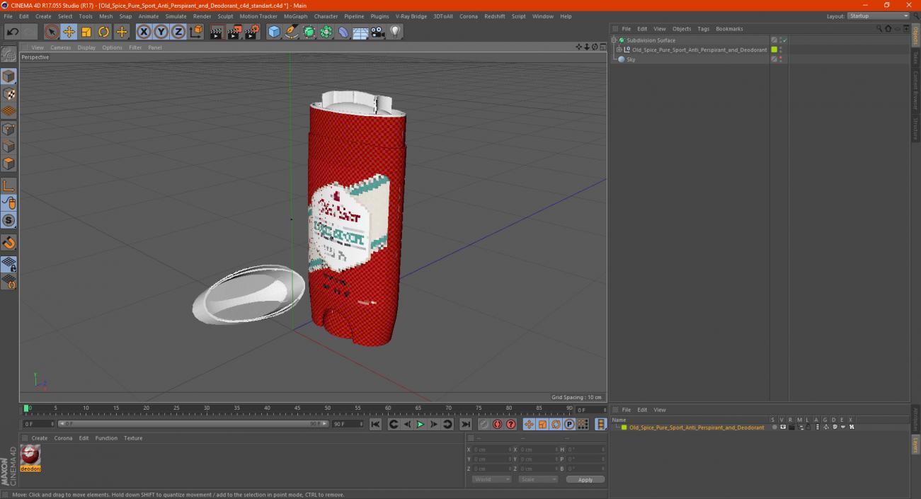 3D model Old Spice Pure Sport Anti Perspirant and Deodorant