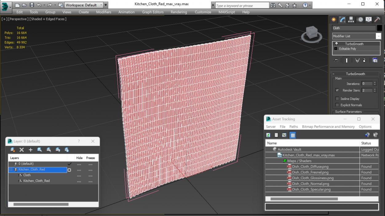 Kitchen Cloth Red 3D