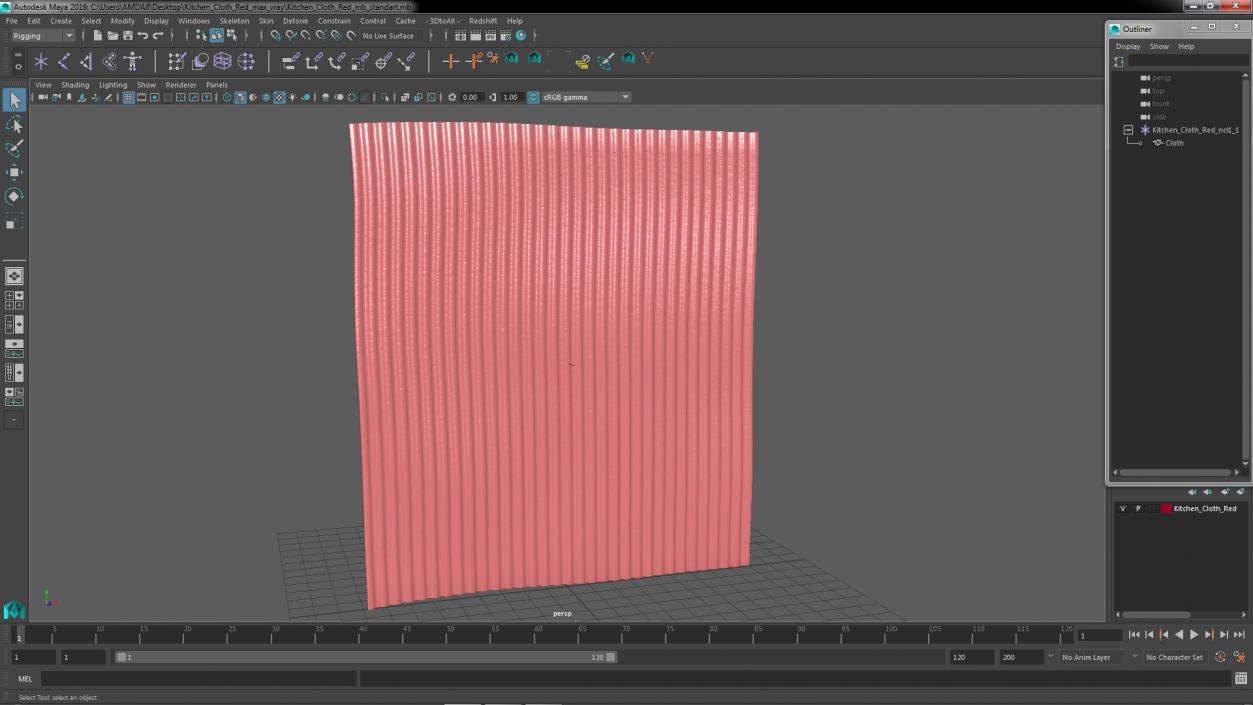 Kitchen Cloth Red 3D