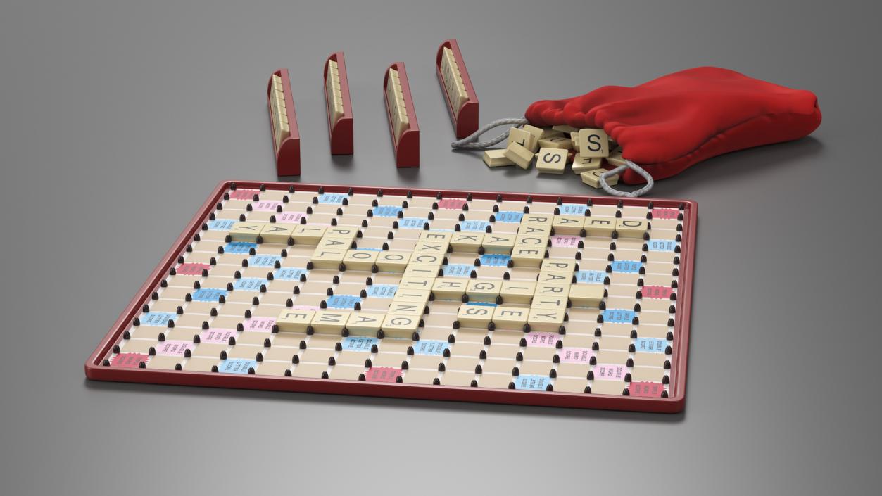 3D Board Game Scrabble 2