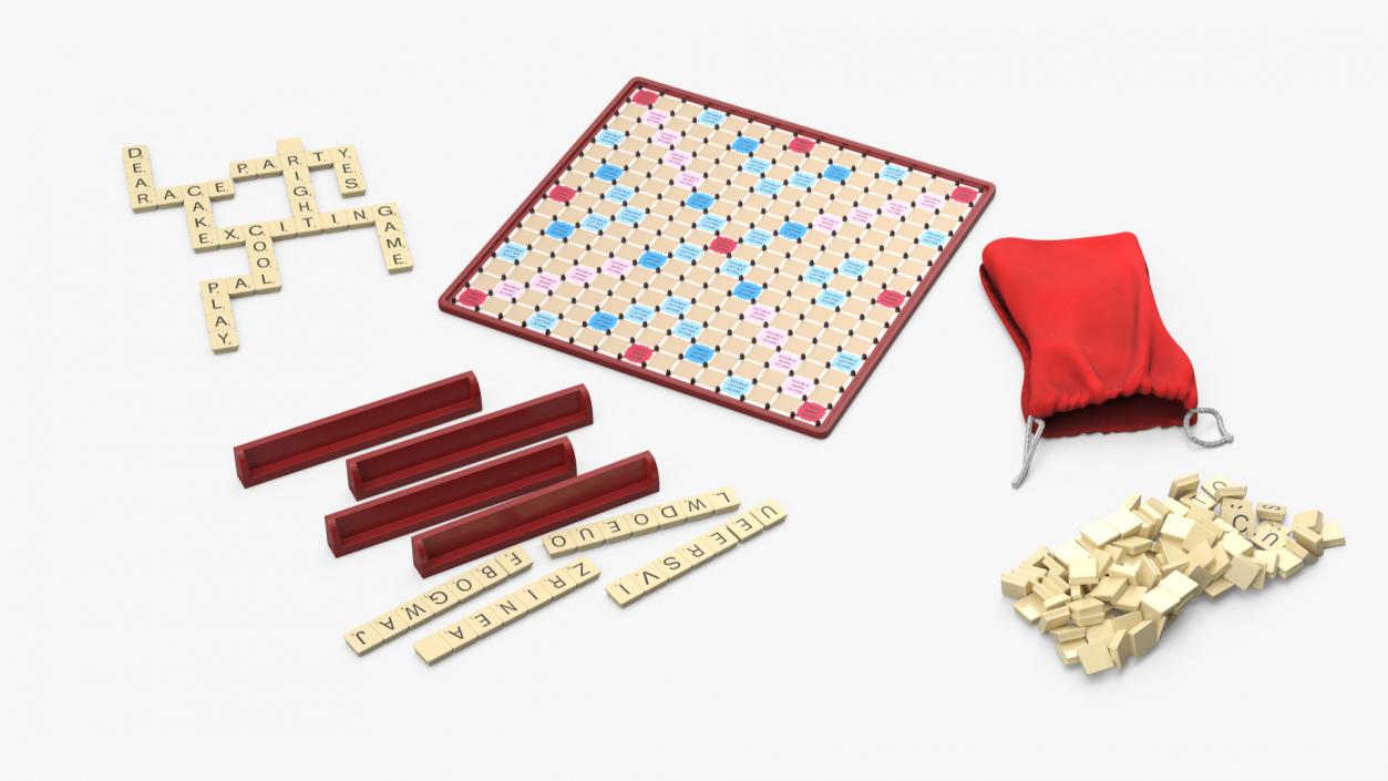 3D Board Game Scrabble 2