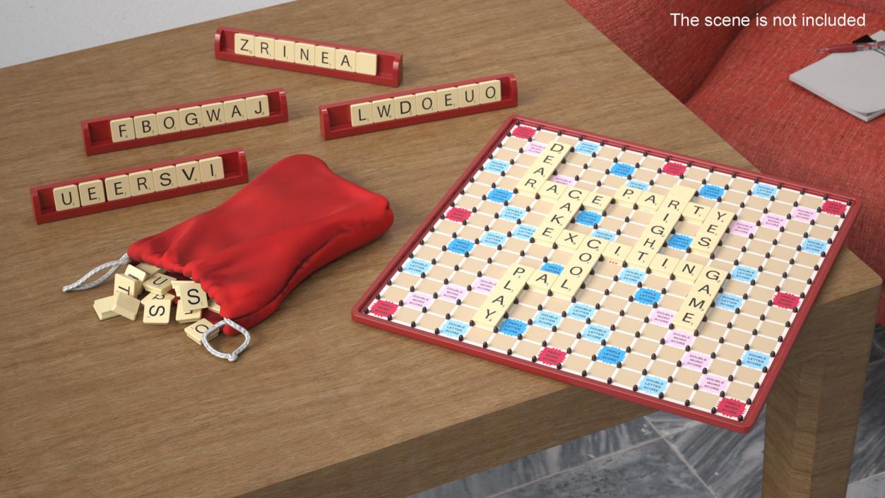 3D Board Game Scrabble 2