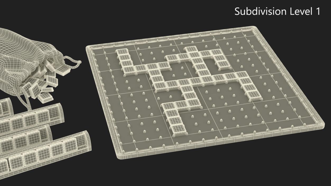 3D Board Game Scrabble 2