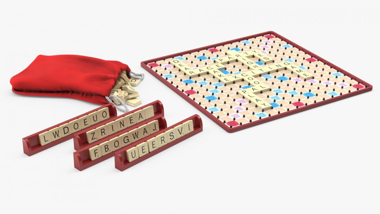 3D Board Game Scrabble 2