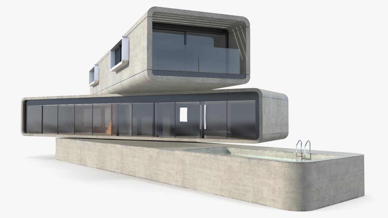 3D Modern Concrete House