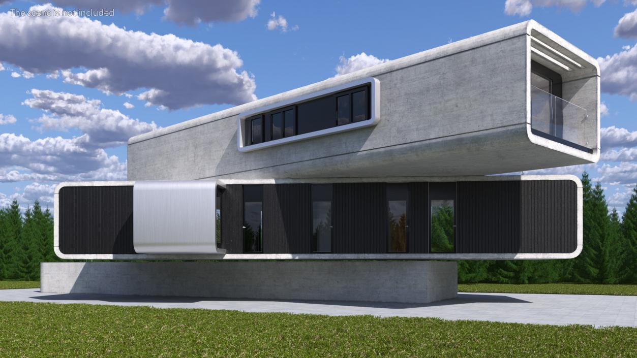 3D Modern Concrete House