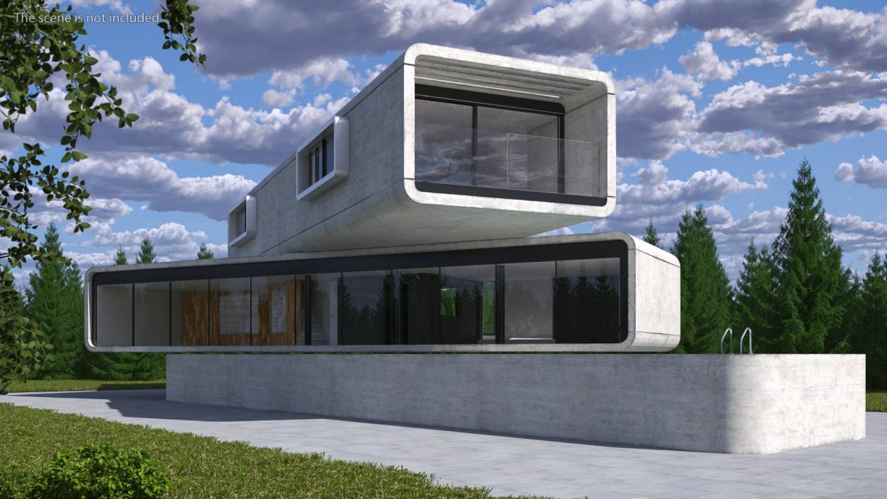 3D Modern Concrete House