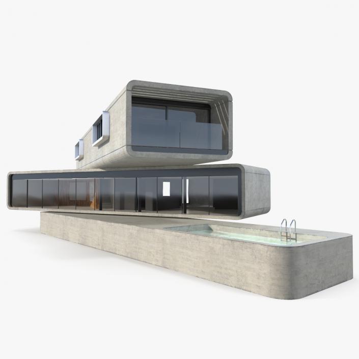 3D Modern Concrete House