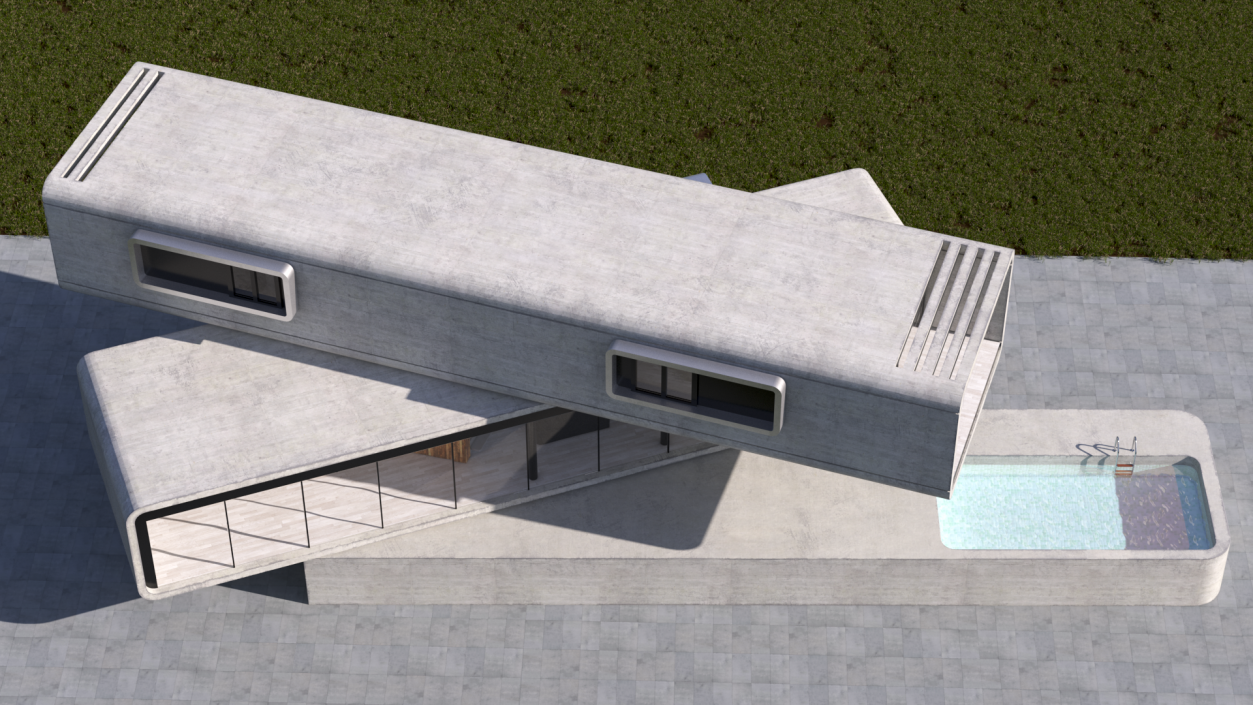 3D Modern Concrete House