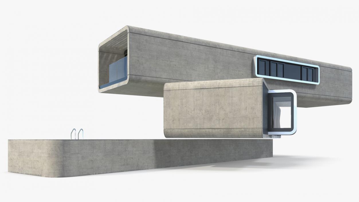 3D Modern Concrete House