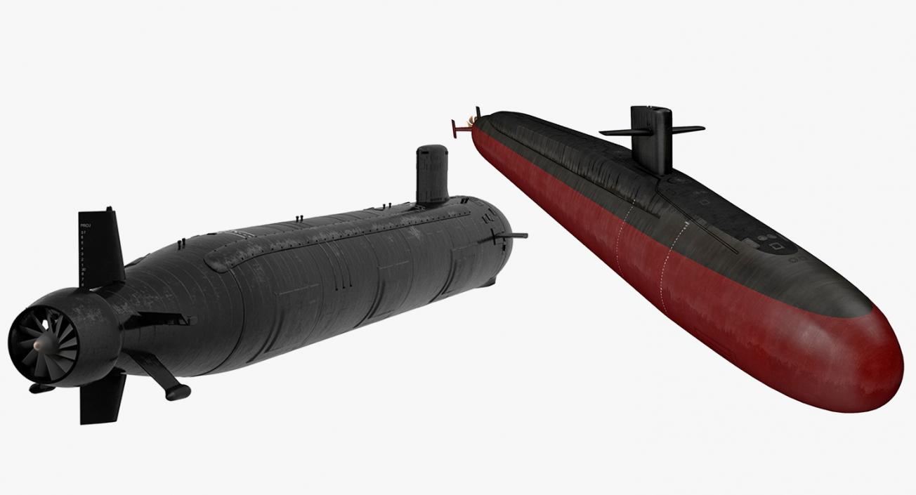 American Military Submarines Collection 3D model