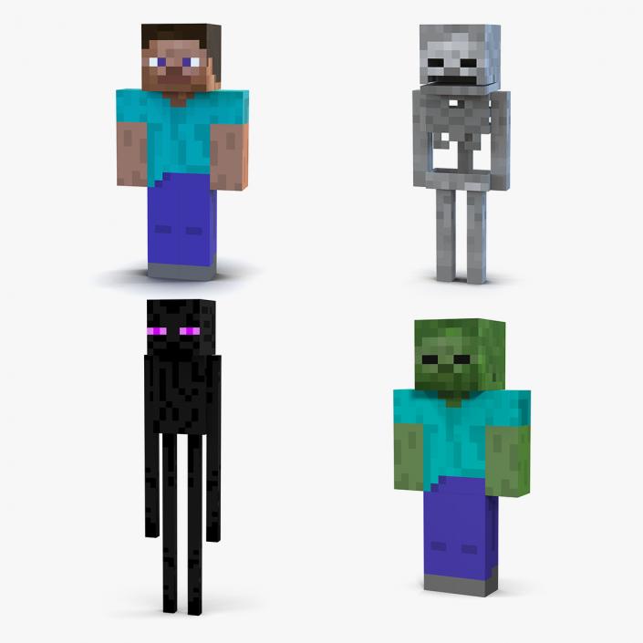 3D Minecraft Characters Collection