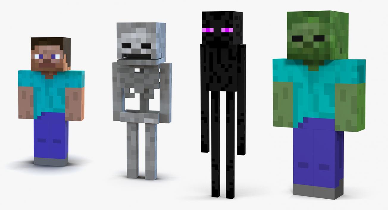 3D Minecraft Characters Collection