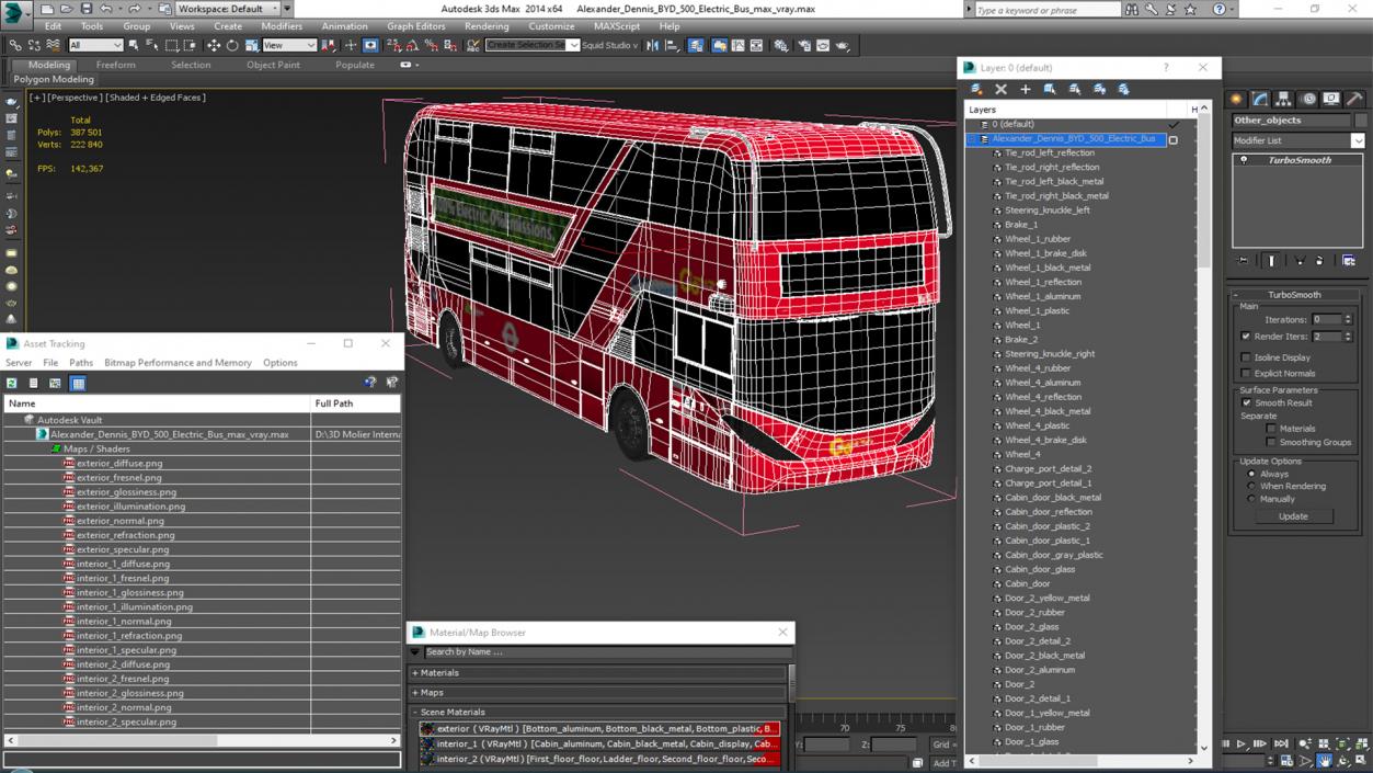 Alexander Dennis BYD 500 Electric Bus Rigged 3D model