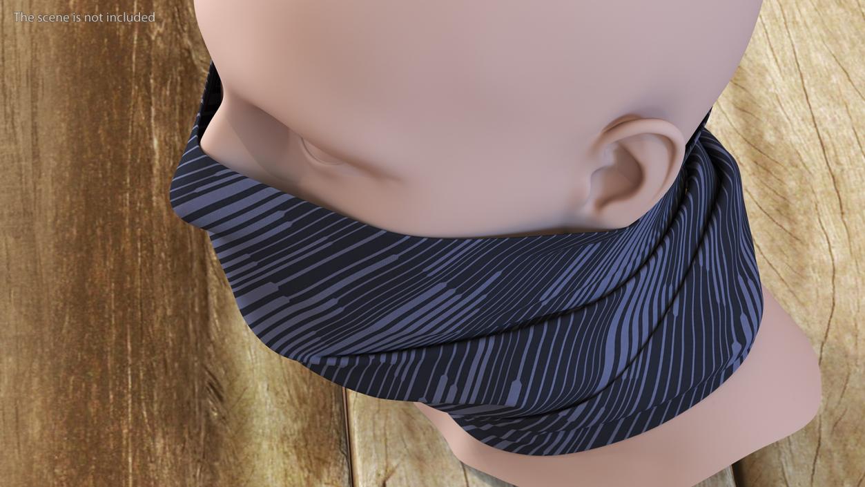 Elastic Half Face Neck Gaiter 3D model