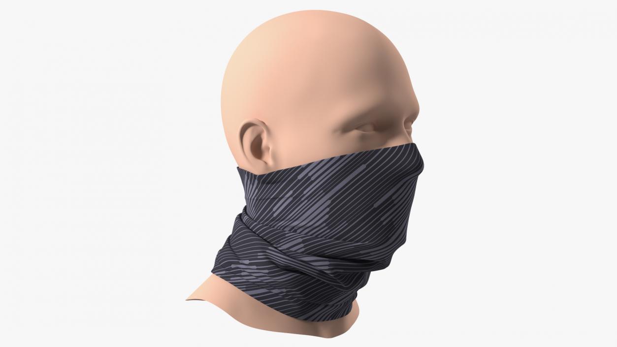 Elastic Half Face Neck Gaiter 3D model