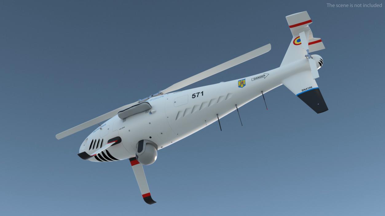 3D model Schiebel Camcopter S100 UAV Romanian Border Police