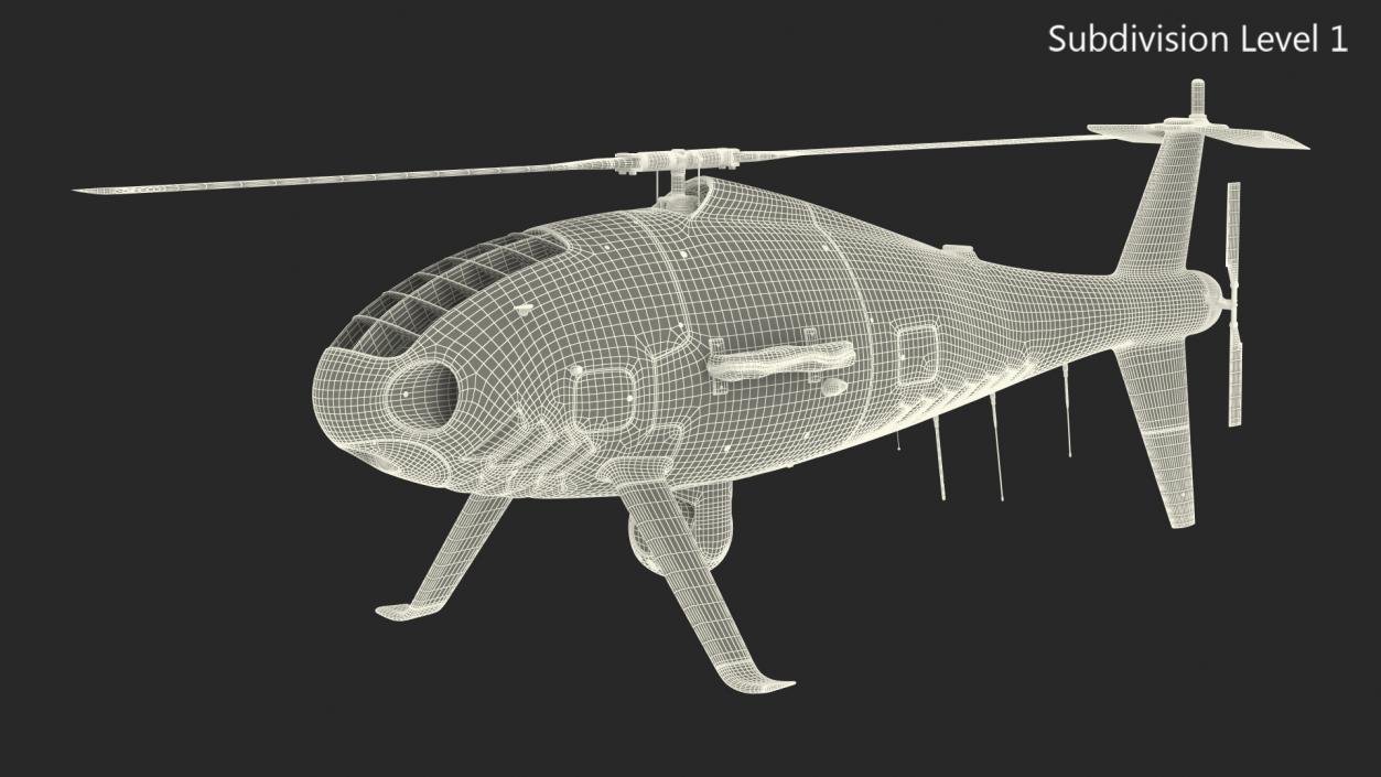 3D model Schiebel Camcopter S100 UAV Romanian Border Police