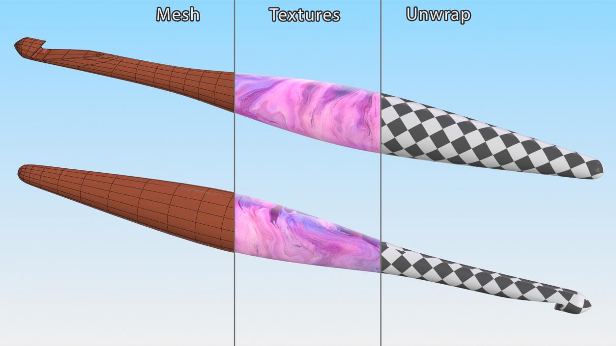 3D Resin Crochet Hook model