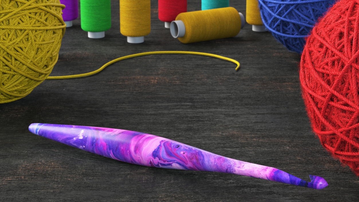 3D Resin Crochet Hook model