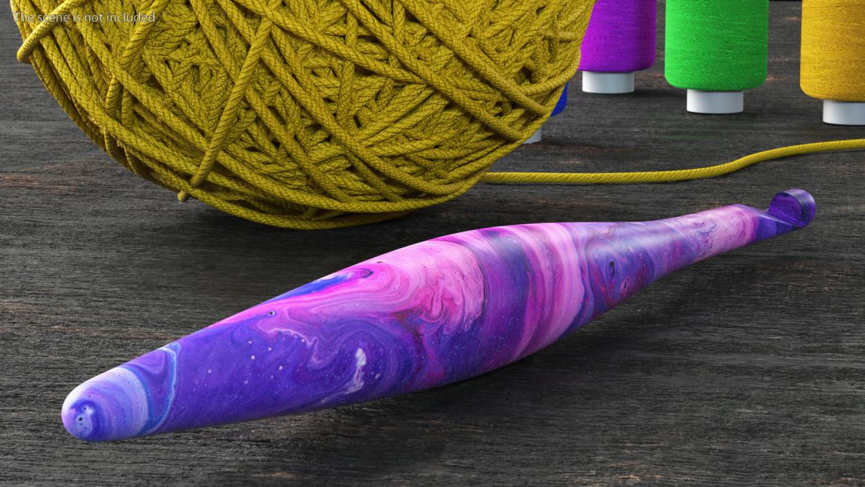 3D Resin Crochet Hook model