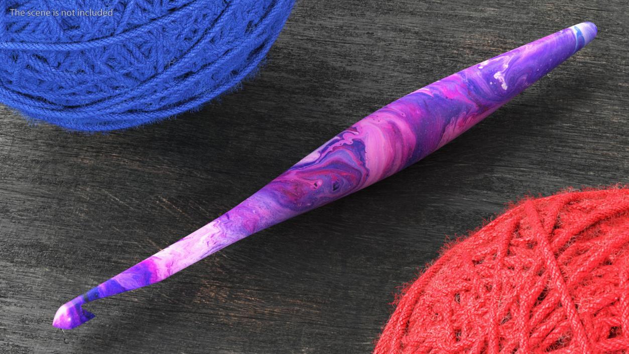 3D Resin Crochet Hook model