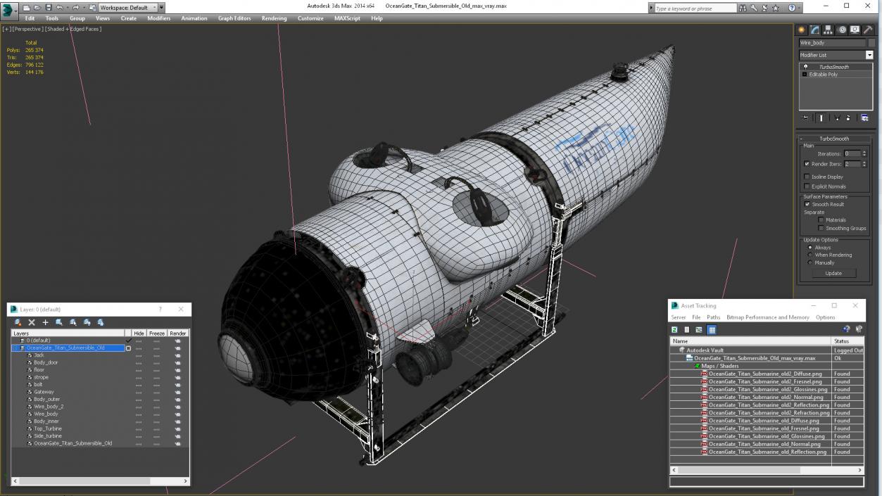 3D OceanGate Titan Submersible Old