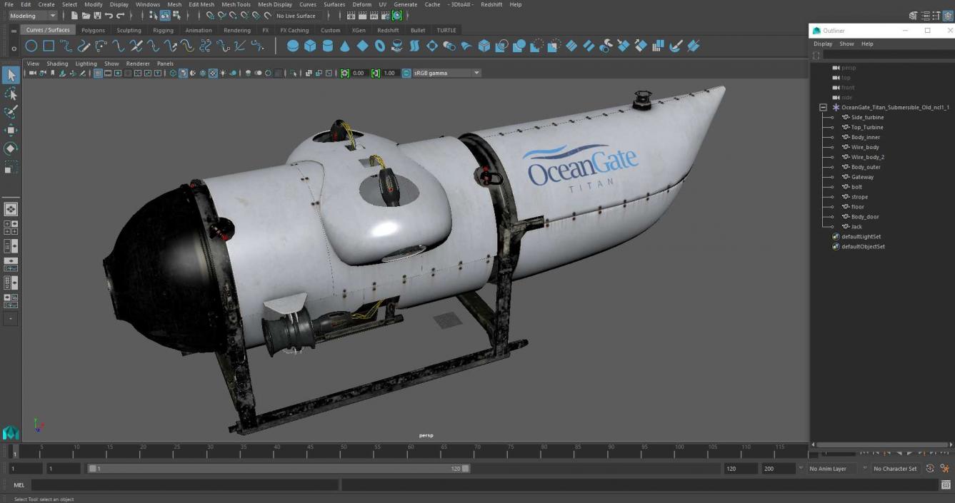 3D OceanGate Titan Submersible Old