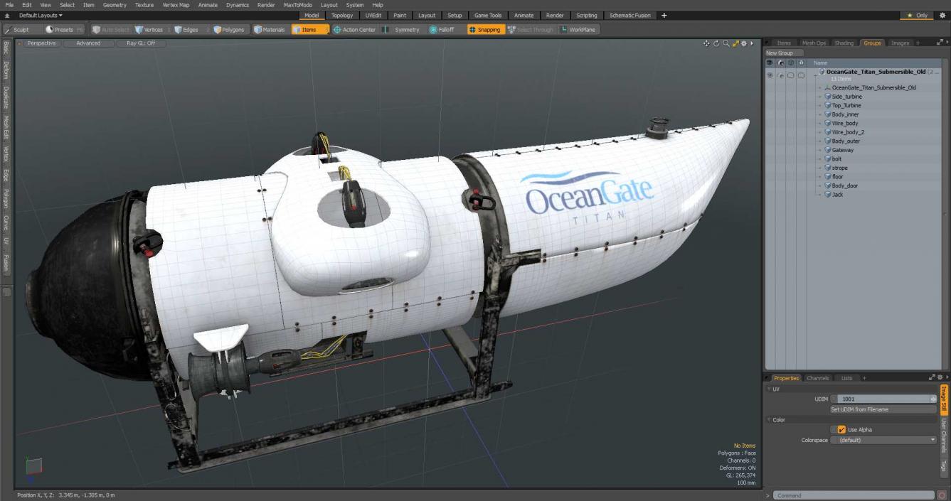 3D OceanGate Titan Submersible Old