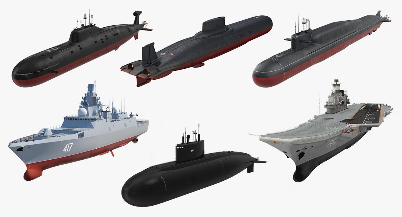 3D model Russian Military Vessels Collection