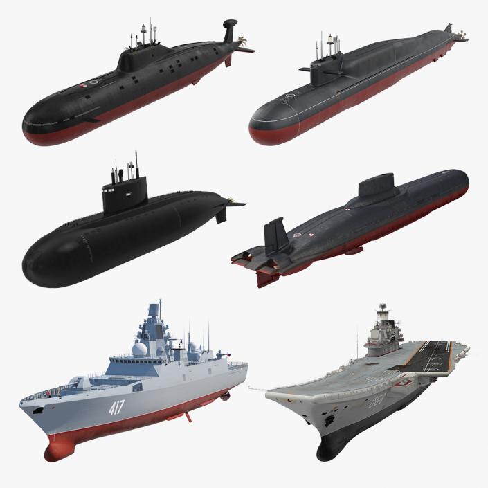 3D model Russian Military Vessels Collection