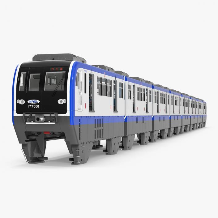 3D model Chongqing Monorail Train Rigged for Maya